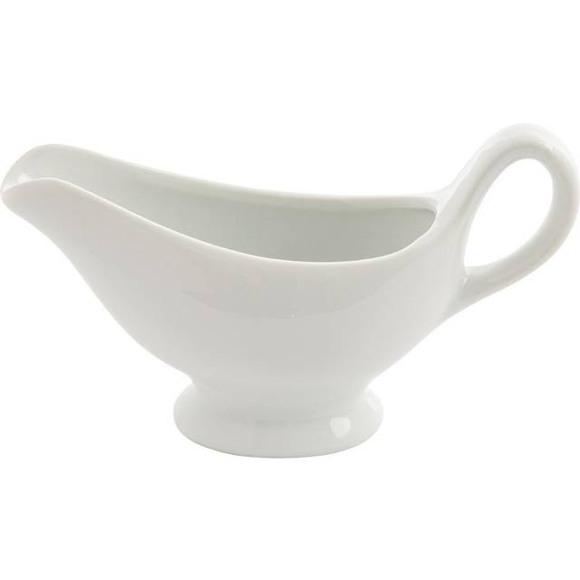 Olympia Whiteware Gravy Boats 180ml (Pack of 6) - pure white
