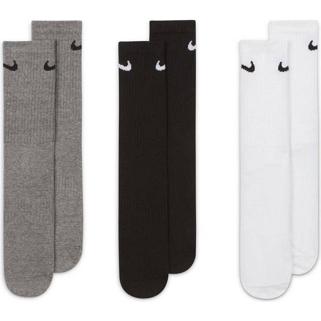 Nike Everyday Lightweight Crew 3-Pack Black/white / Grey