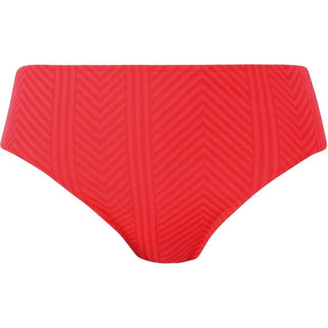 Fantasie Womens Long Island Bikini Brief - Red Nylon - Size X-Small