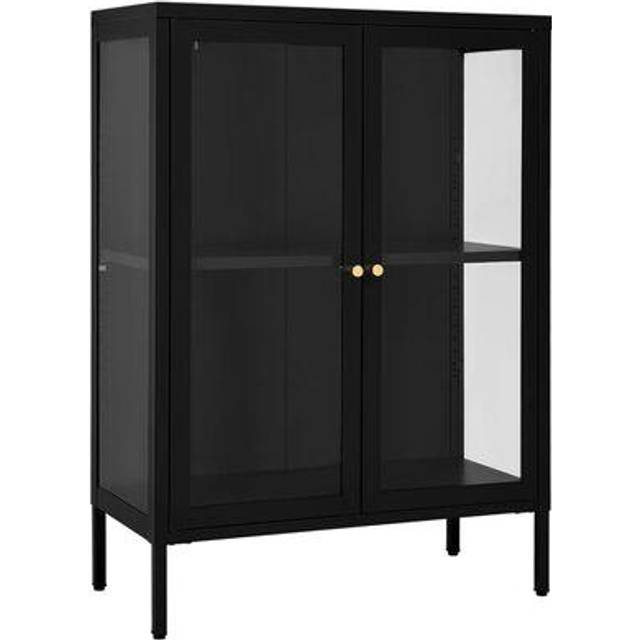 vidaXL Sideboard White 75x35x105 cm Steel and Glass