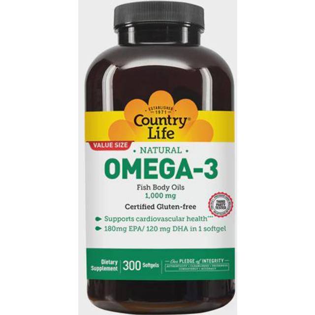 Country Life Natural Omega-3 1000 mg - 300 Softgels