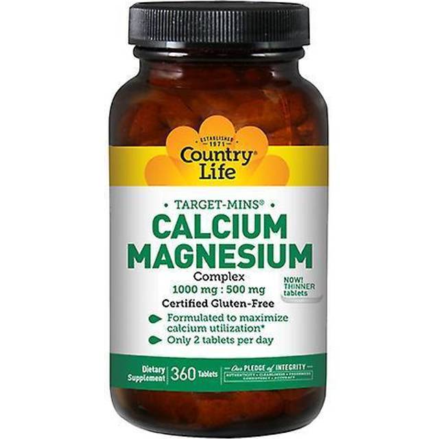 Country Life  Target-Mins  Calcium-Magnesium Complex  1 000 mg   360 Tablets (500 mg per Tablet)