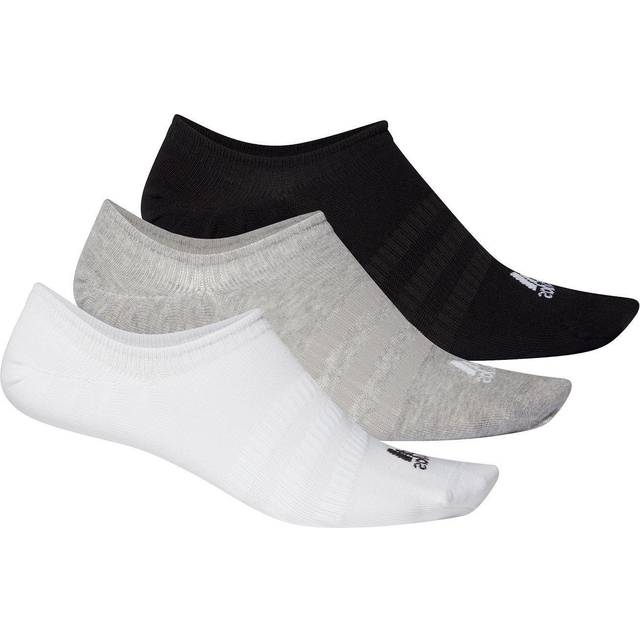 Adidas No-Show Socks 3 Pairs Size: Medium, Colour: Grey