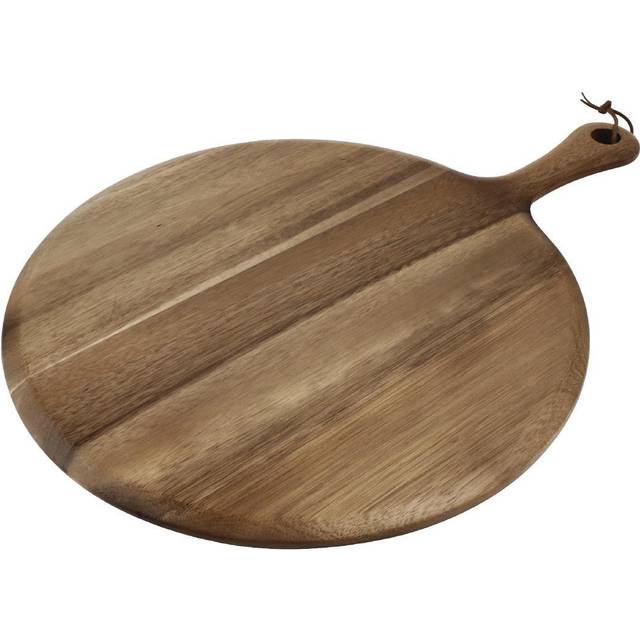 Olympia Acacia träskiva med handtag rund 330 mm 15 x 330 mm skärskärning