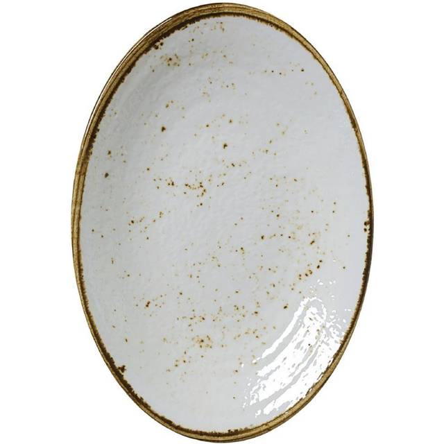 Steelite Craft Melamine Oval Coupe Plates White 324mm (Pack of 6)
