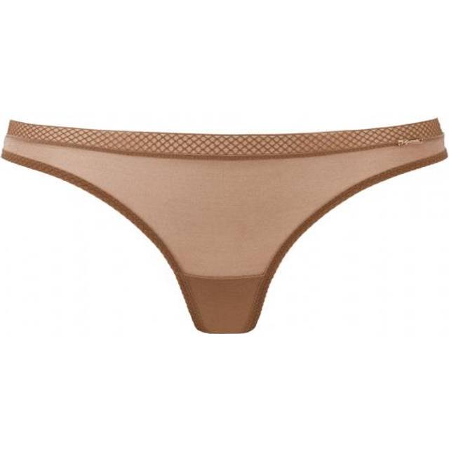 Womens Glossies Thong - Bronze - Brown - L