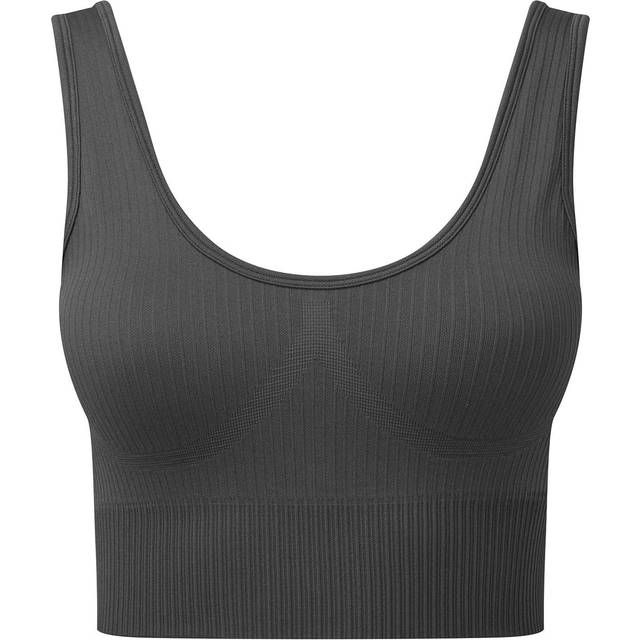 TriDri Womens Multisport Ribbed Seamless 3D Bra - Charcoal