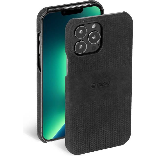 Krusell Leather Cover iPhone 13 Pro Max Svart