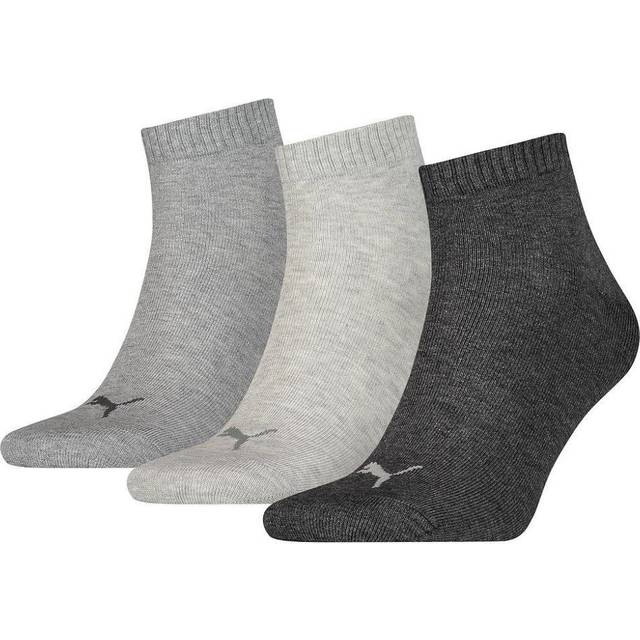 (2.5 UK-5 UK, Grey) Puma Unisex Adult Quarter Training Ankle Socks (Pack of 3)