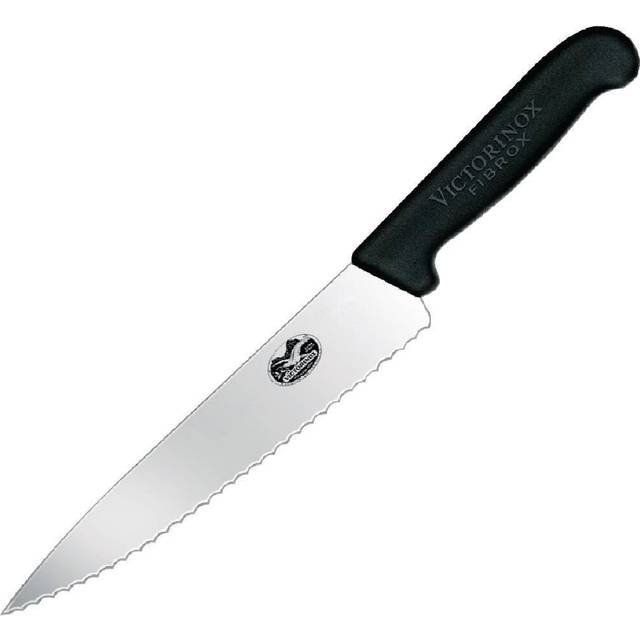 Victorinox Black Serrated Blade 19 cm Kitchen Knife