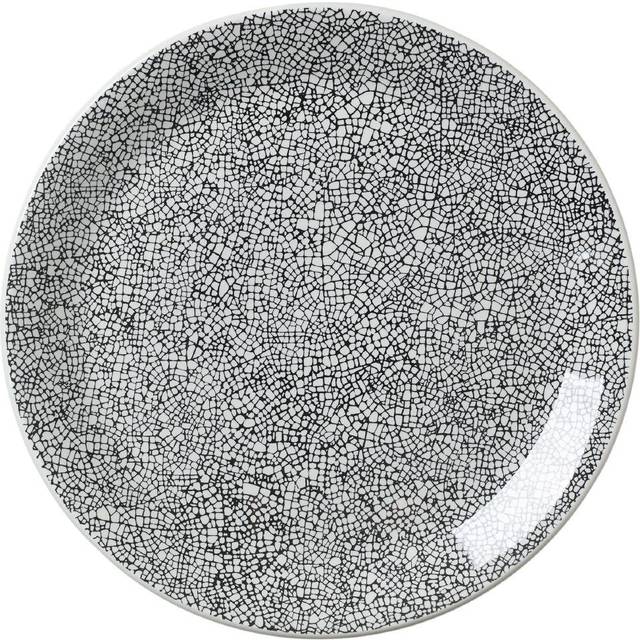 Steelite Ink Crackle Black Coupe Plate 10" (1 x 12)