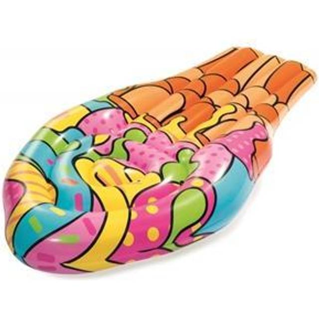 Bestway Inflatable Multicoloured Pop Ice Cream Cone Swimming Pool Lounger Lilo Air Mattress Beach Toy Float