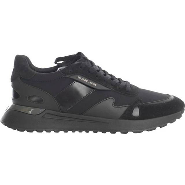 MK Miles Suede and Scuba Trainer - Black - Michael Kors - UK 9.5