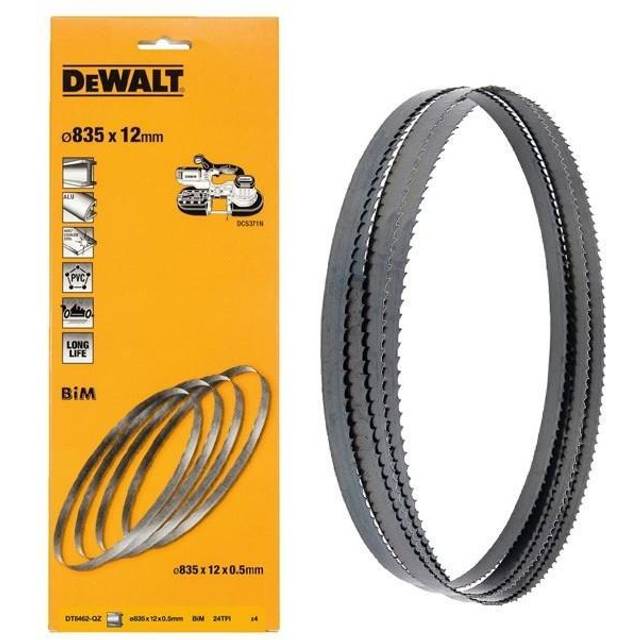 DeWalt 4 Piece Bandsaw Blades for DeWalt DCS371 Cordless Bandsaw 835mm 12mm 24tpi