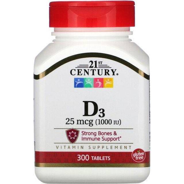 21st Century  Vitamin D3  25 mcg (1 000 IU)  300 Tablets
