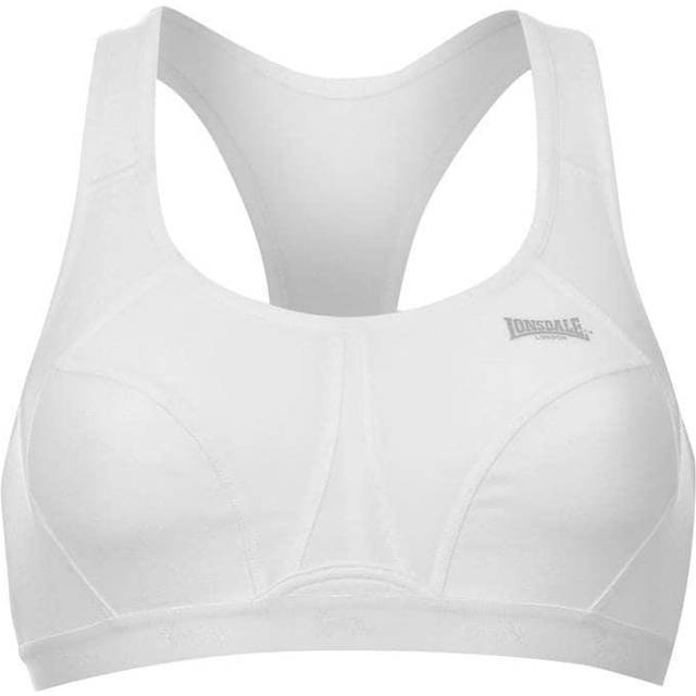 Lonsdale womens crop top boxed sports bra racer back stretch stretchy