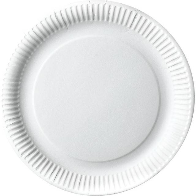 PAPSTAR 50 tallrikar, kartong rund Ø 29 cm vit
