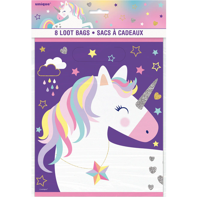 Kalaspåsar Happy Birthday Unicorn - 8-pack