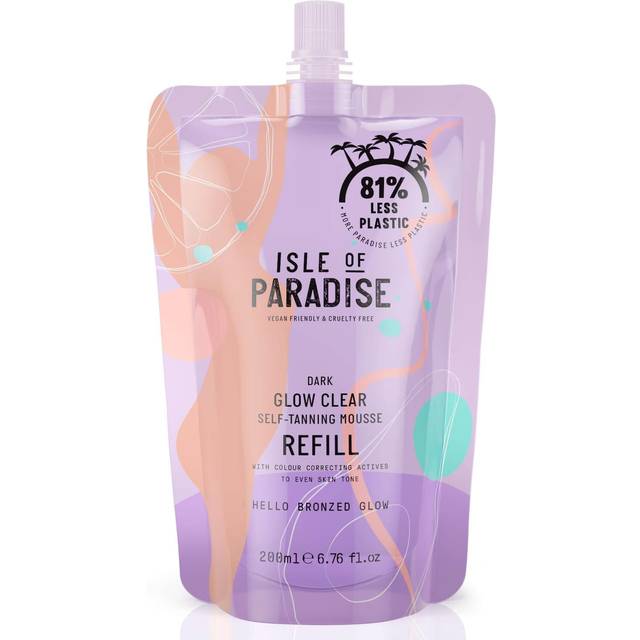 Isle of Paradise Fake Tan Mousse Refill, Violet (200 ml) Self Tanning Mousse Refill Pouches, Natural Ingredients & Vegan, (Pack of 1)