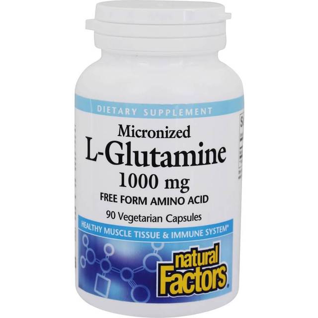 Natural Factors  Micronized L-Glutamine  1 000 mg  90 Vegetarian Capsules