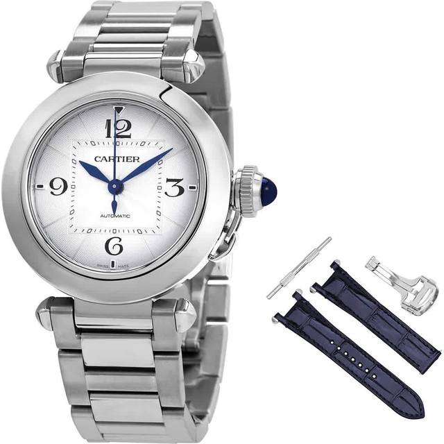 Stainless Steel Pasha de Cartier Watch - Silver - 35mm