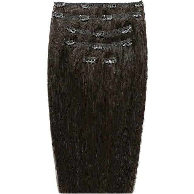 Womens 18" Double Hair Set Clip-In Extensions - Raven - One Size
