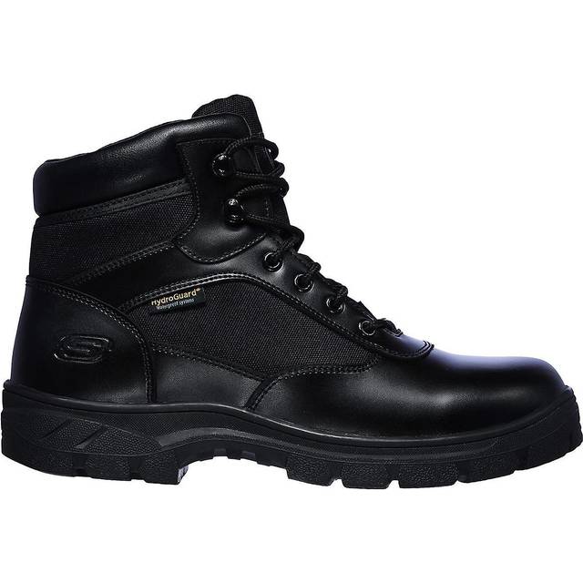 Skechers Wascana Benen Industriella kängor herr, Black Leather W Textile, 41 EU