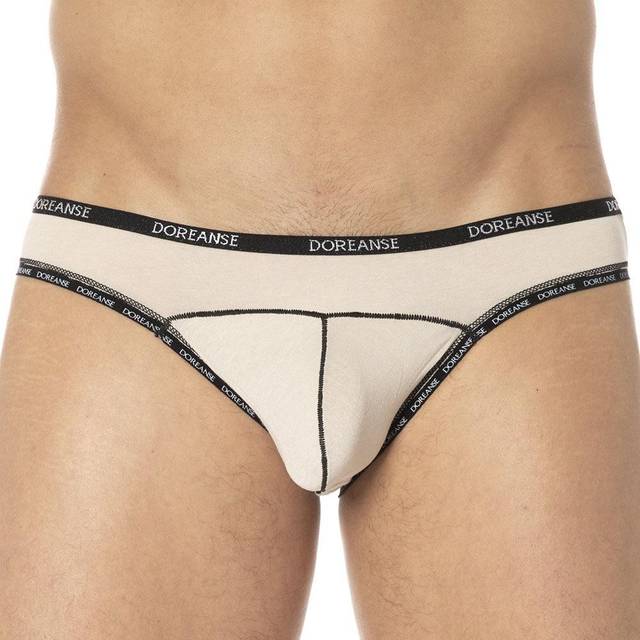 Doreanse underwear men's 1215 soft cotton modal bikini brief white nude black