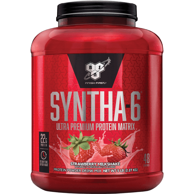 BSN Syntha 6 Ultra-Premium proteinpulver för muskeltillväxt och återhämtning, lågt sockerinnehåll, högt proteininnehåll, Cream Swirl smak, 48 serveringar, 2,26 kg