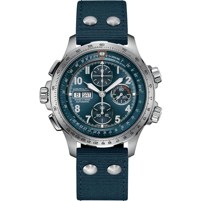HAMILTON Khaki Aviation X-Wind Lefty CHRONO 45MM Blue Dial Men's Watch H77906940 - 45 mm