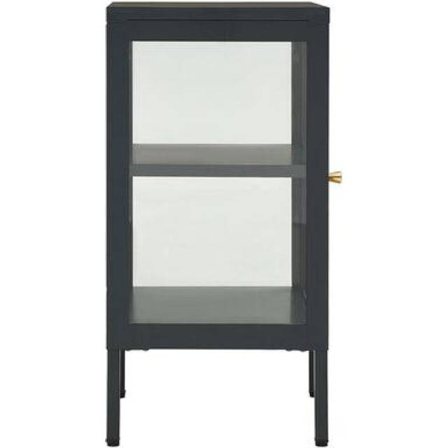 vidaXL Sideboard 38x35x70 cm Metal and Glass - White