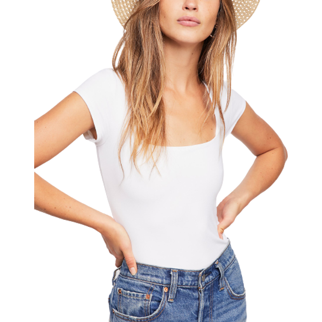Free People Square Eyes Bodysuit