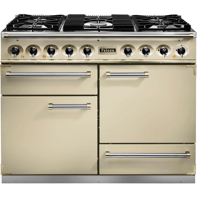 Falcon F1092DXDFCR-BM Range cooker Dual Fuel - Cream / Brass