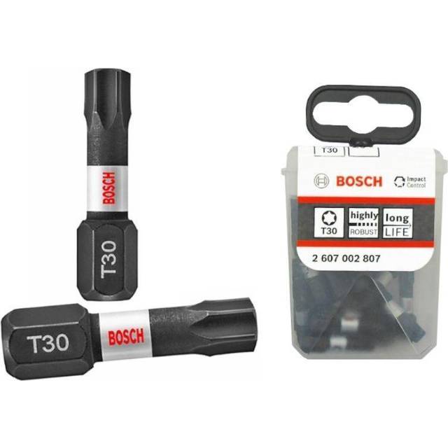 Bosch Impact Control Torsion Torx Screwdriver Bits T30 25mm Pack of 25