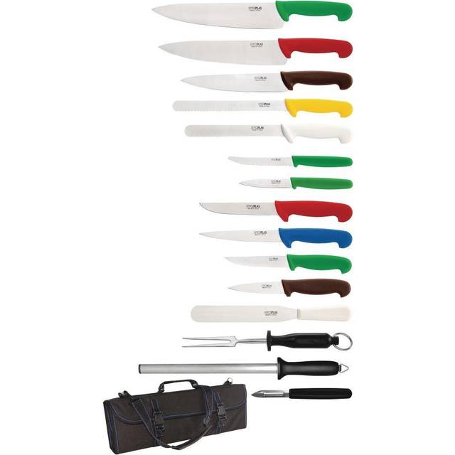 Hygiplas 15-Piece Knife Set with Carry Case