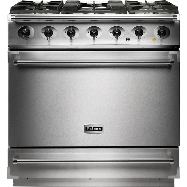 Falcon F900SDFSS/N 90cm Single Cavity Dual Fuel Range Cooker in Stainless Steel with Chrome