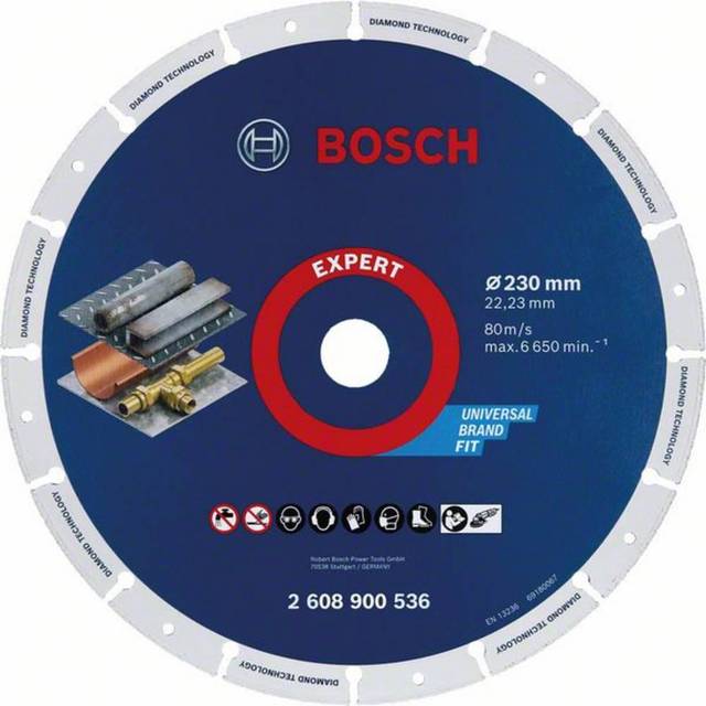 Bosch expert diamond metal wheel large cutting disc 230 x 22.23 mm 2608900536