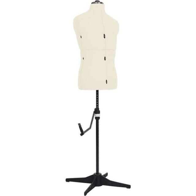 vidaXL Adjustable Dress Form Male Cream Size 37-45
