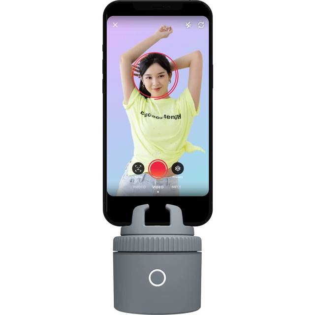 Pivo pod lite fitness tracking phone holder, auto 360° rotation, selfie - white