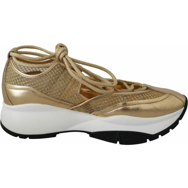 Jimmy Choo Gold Mesh Leather Michigan Sneakers - EU36/US6