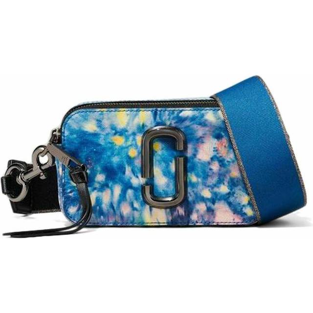 Marc Jacobs The Snapshot bag Watercolor Blue Printed Leather Shoulder Bag Purse (OS)