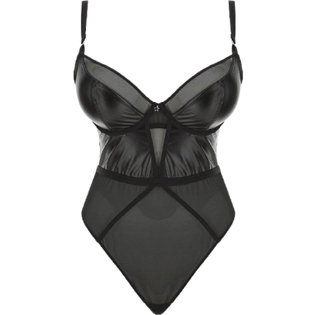 Lucky Star Bodysuit - Black - 38HH
