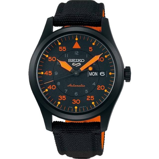 Seiko 5 Sports Flieger Nylon Black Dial Automatic SRPH33K1 100M Men's Watch