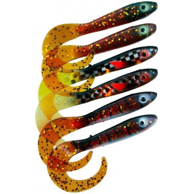 Svartzonker McRubber Tail 11cm Mix (6-pack) - Motoroil