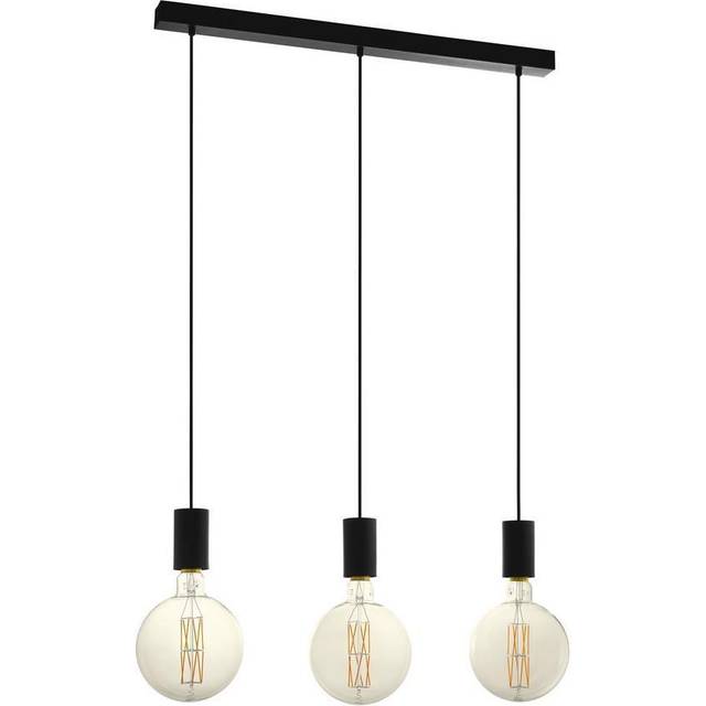 Eglo Pozueta Black Linear Pendant Light, Black