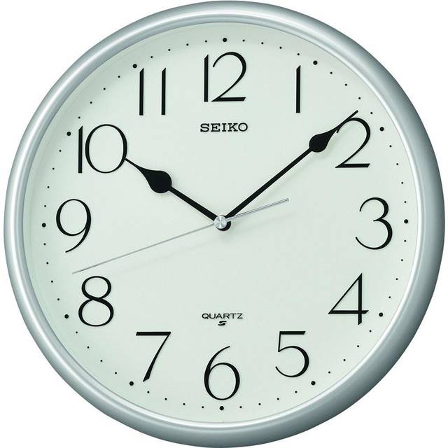 Seiko Väggklocka silver plast QXA747S