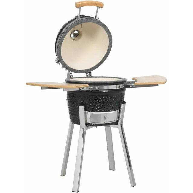 vidaXL Kamado Barbecue Grill Smoker Ceramic 81 cm - Black