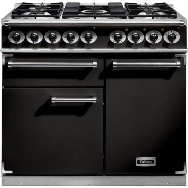 Falcon F1000DXDFBL-CM Range Cooker Dual Fuel - Black / Chrome