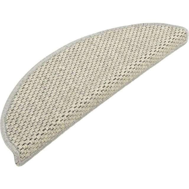 vidaXL Stair Mats Self-adhesive Sisal-Look 15 pcs 65x21x4 cm Light Green - Grey