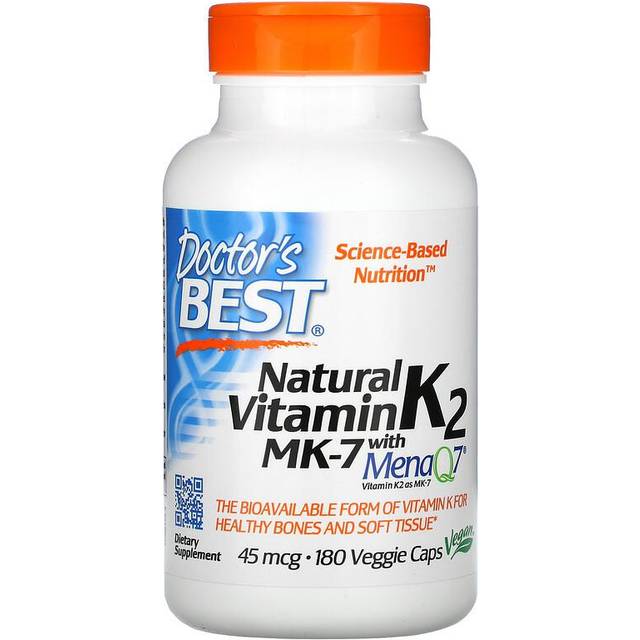 Doctor's Best  Natural Vitamin K2 MK-7   45 mcg  180 Veggie Caps